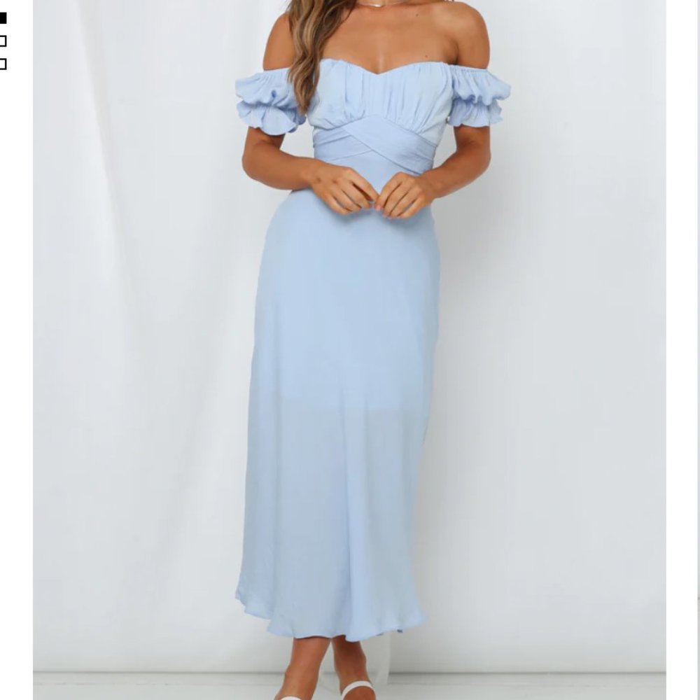 SKY CHILD MAXI DRESS STEEL BLUE